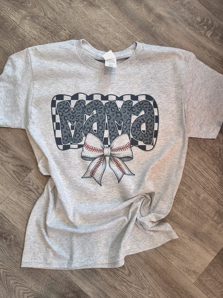 Baseball/Softball Mama Short Sleeved T-shirt (see other options besides mama)