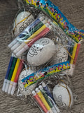 Easter egg with markers to color yourself.