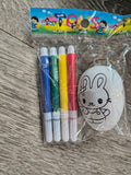 Easter egg with markers to color yourself.