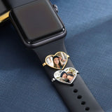 Personalized Heart shaped watch band charm