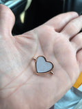 Personalized Heart shaped watch band charm