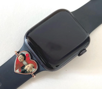 Personalized Heart shaped watch band charm